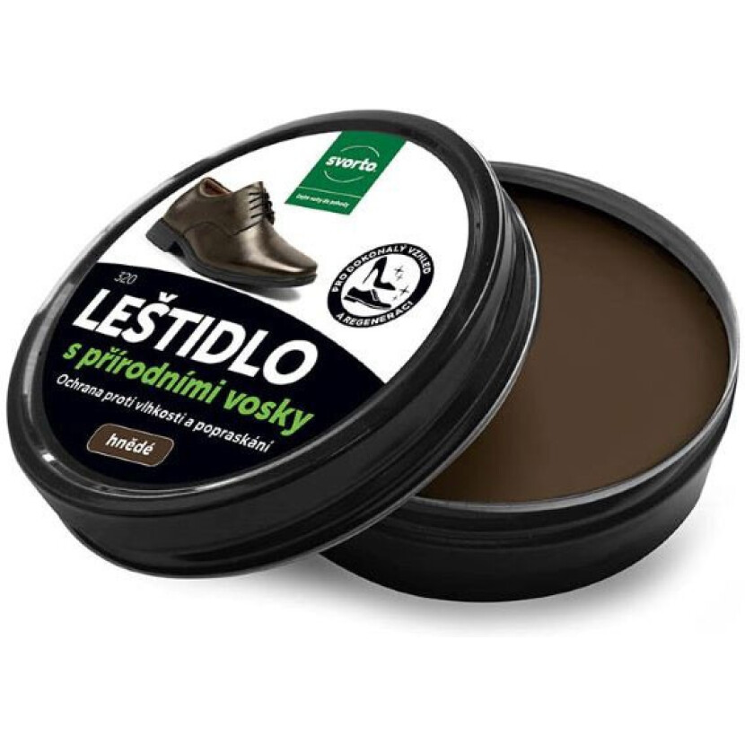 Leštidlo s přírodními vosky Svorto 75 ml - hnědé