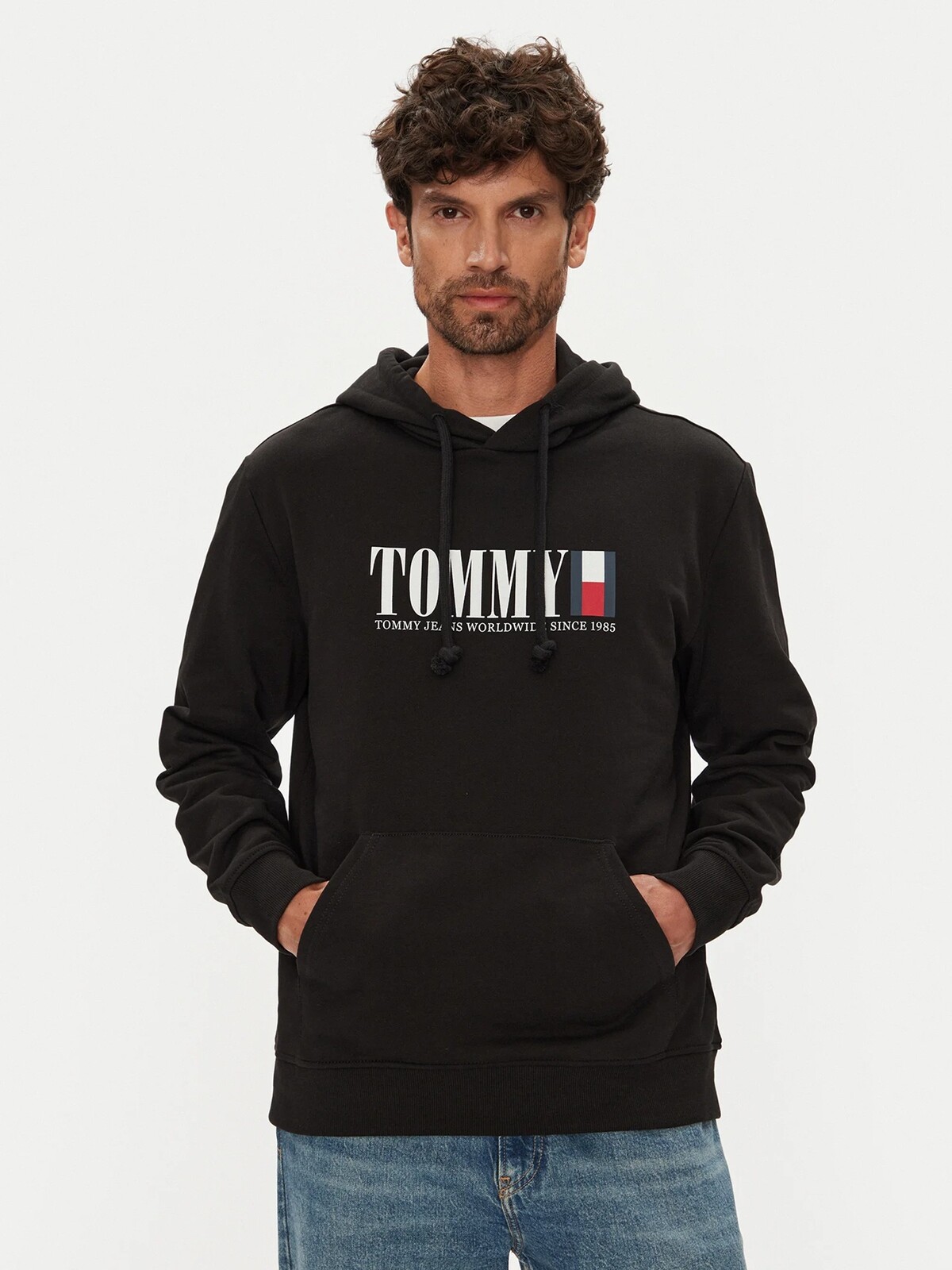 Tommy Jeans pánská černá mikina DM0DM22144 M