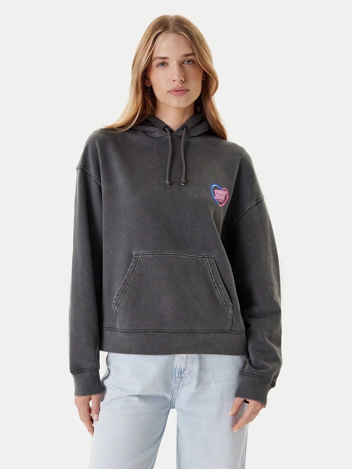 Tommy Jeans dámská šedá mikina DW0DW20945 XS