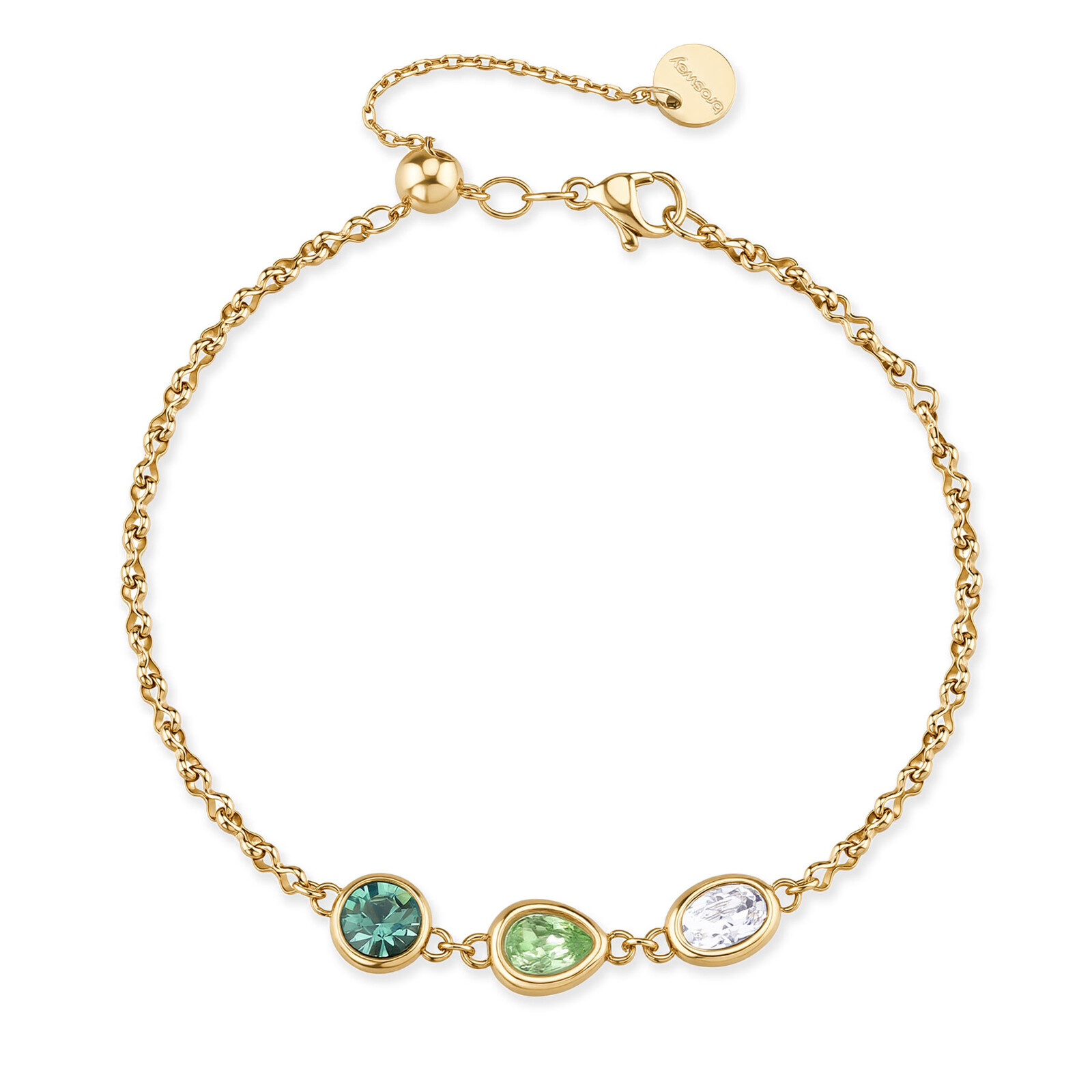 Brosway Dámský pozlacený náramek s krystaly Symphonia BYM207