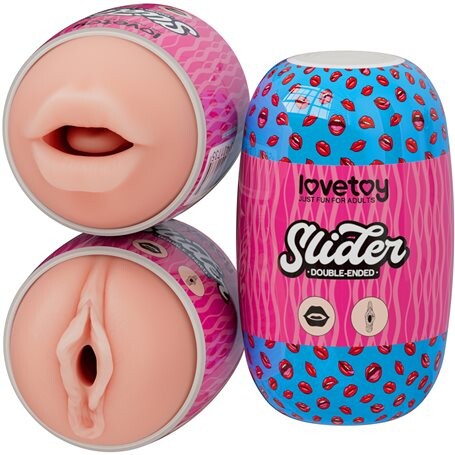 Masturbátor Lovetoy SLIDER DOUBLE-ENDED Mouth and Vagina Lovetoy