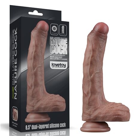 Dildo Lovetoy 8.5'' DUAL LAYERED SILICONE NATURE COCK Lovetoy