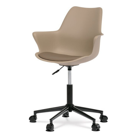 AUTRONIC Kancelářská plastová židle BEAVIS, barva béžová  KA-J772 CAP