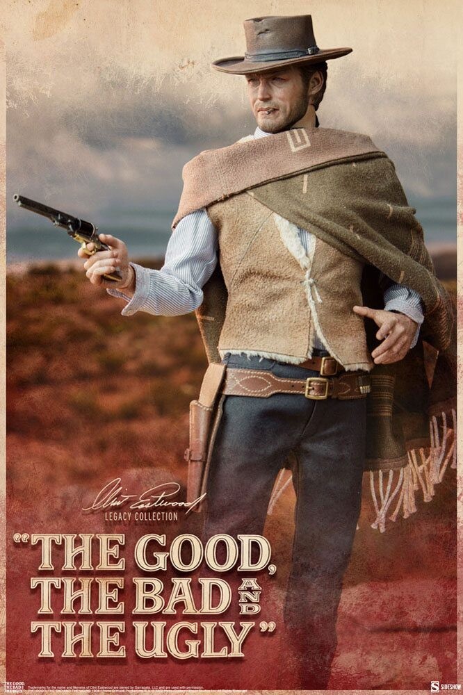 Sideshow | The Good The Bad and the Ugly - sběratelská figurka Clint Eastwood (Legacy Collection) The Man With No Name 30 cm