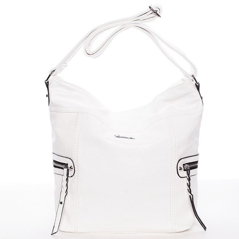 Trendová kabelka přes rameno Delami Kendal, bílá