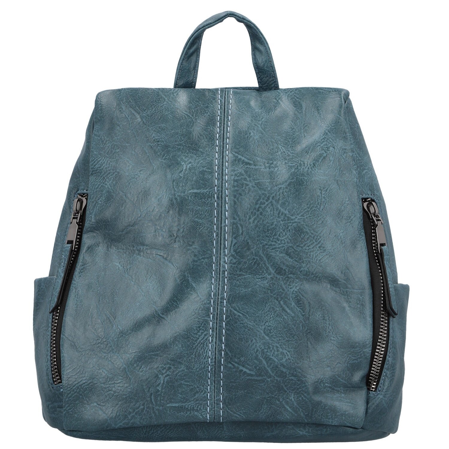 Stylový dámský kabelko-batůžek Hermann, džínově modrý