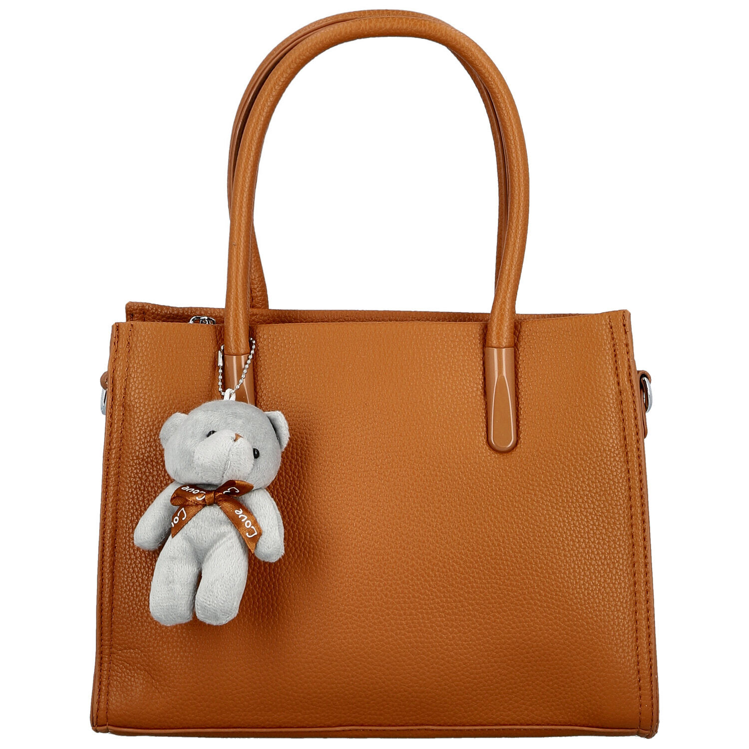 Módní dámská koženková kabelka do ruky Armin, hnědá