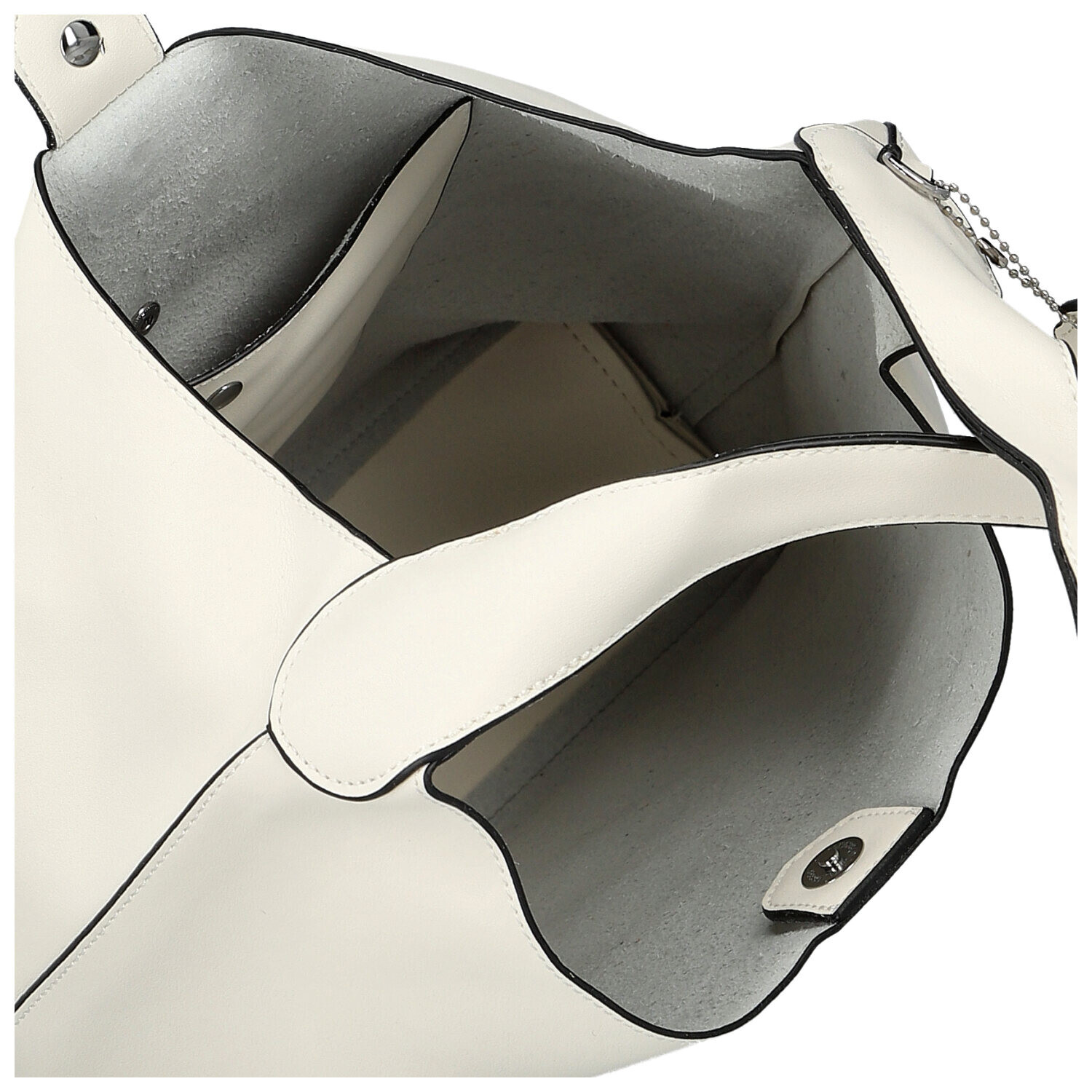 Trendy dámská koženková kabelka na rameno Karix, bílá