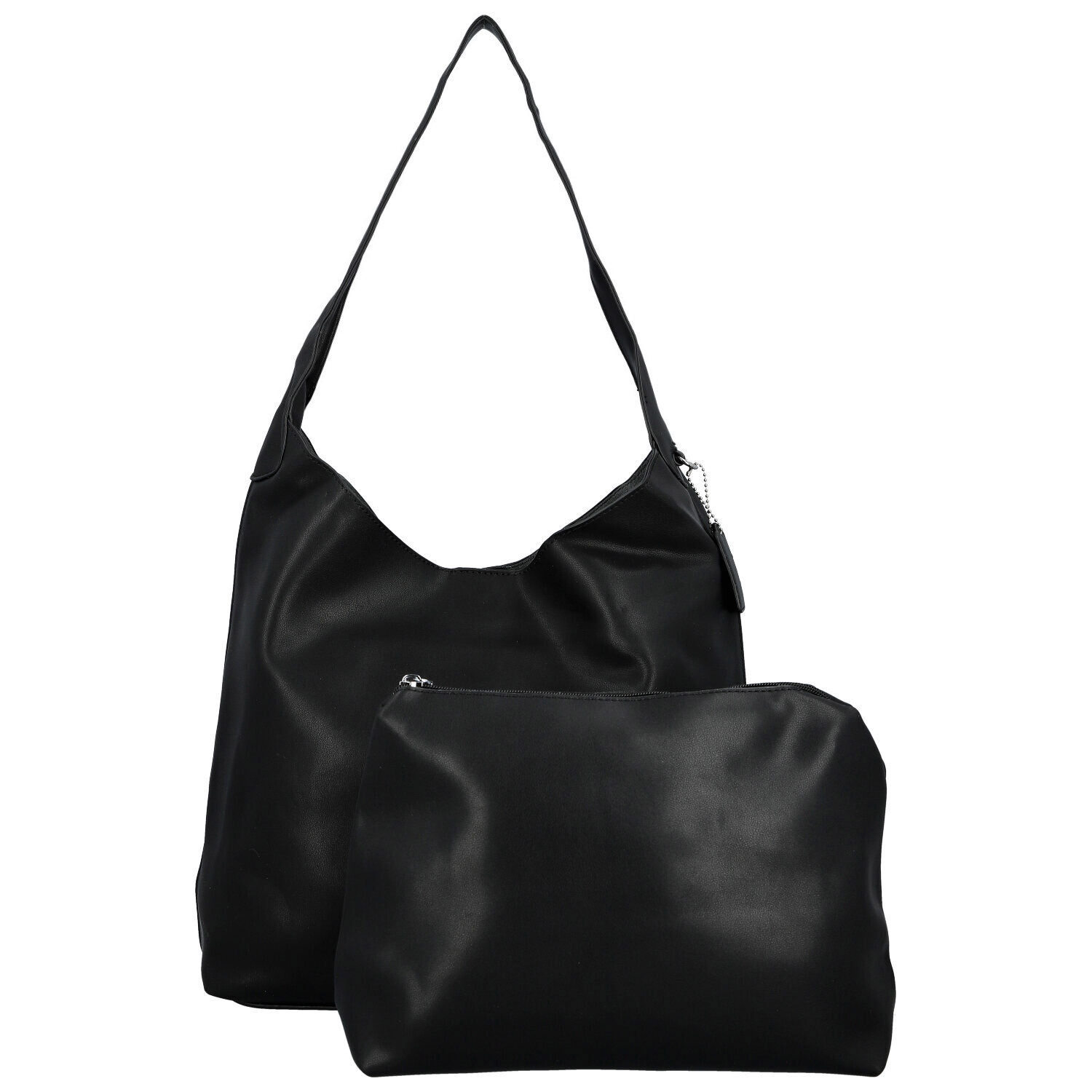 Trendy dámská koženková kabelka na rameno Karix, černá