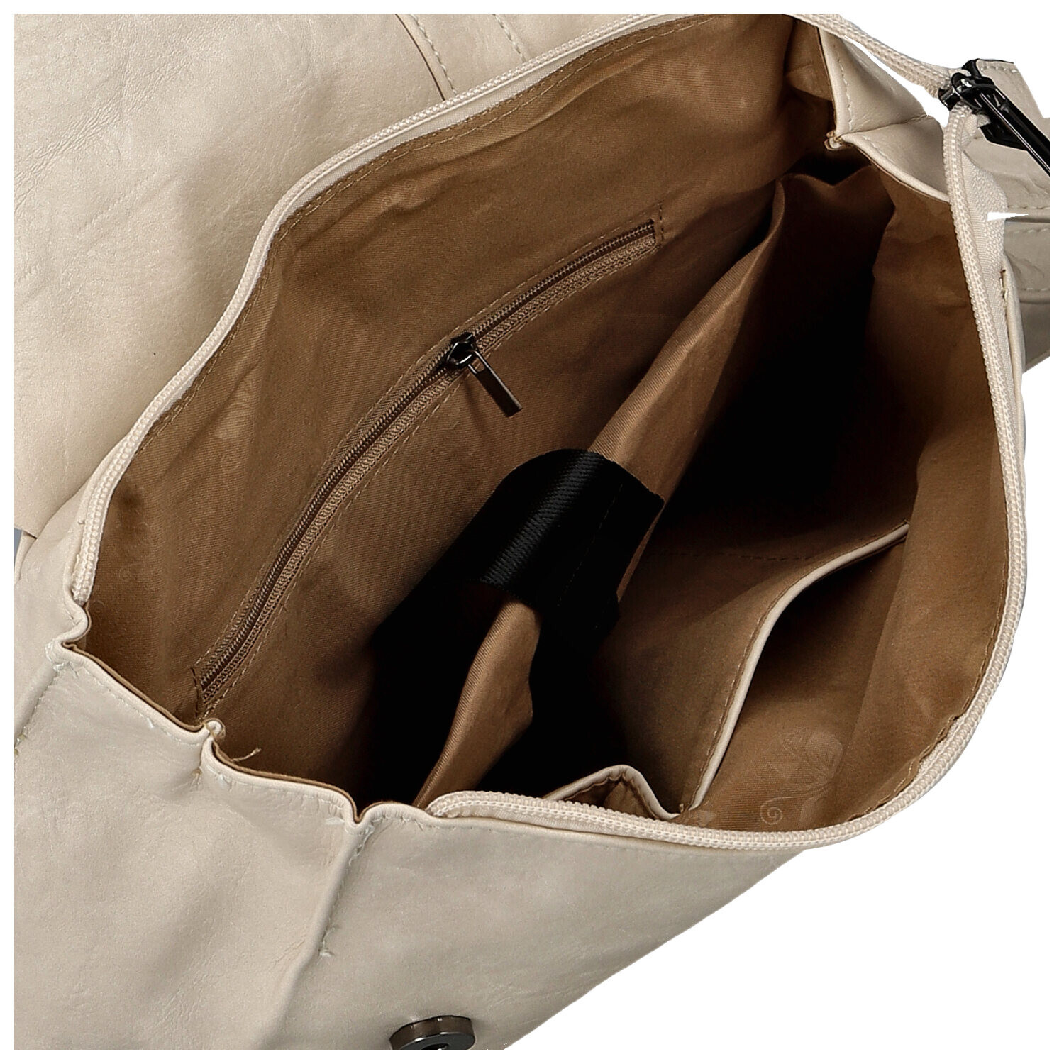 Trendy dámský koženkový kabelko-batoh Vexen, krémový