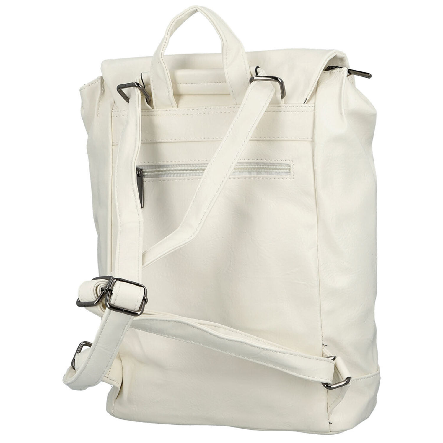 Trendy dámský koženkový kabelko-batoh Vexen, bílý