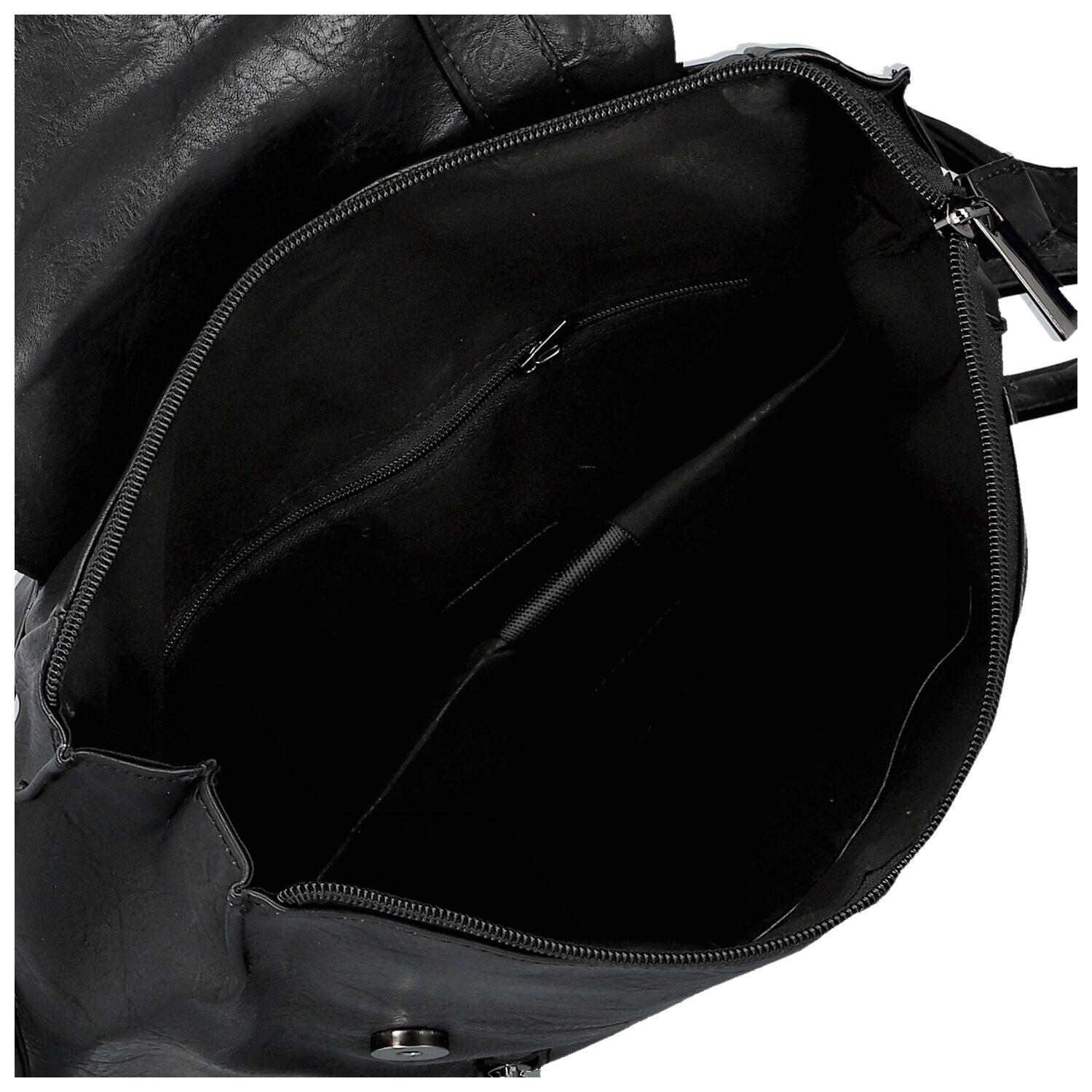 Trendy dámský koženkový kabelko-batoh Vexen, černý