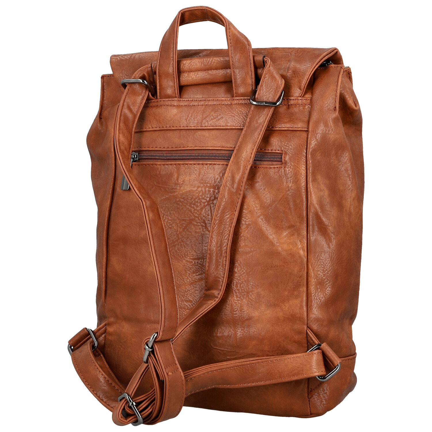 Trendy dámský koženkový kabelko-batoh Vexen, hnědý