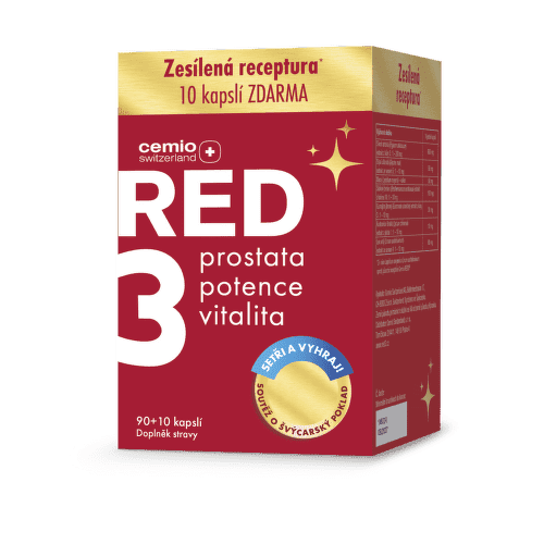 Cemio RED3, 90+10 kapslí NAVÍC - II. jakost