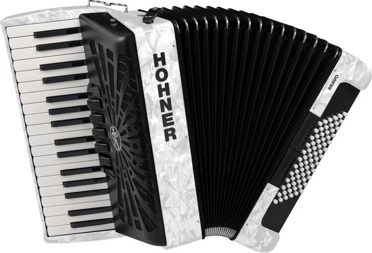 Hohner Bravo III 72 white (SilentKey)