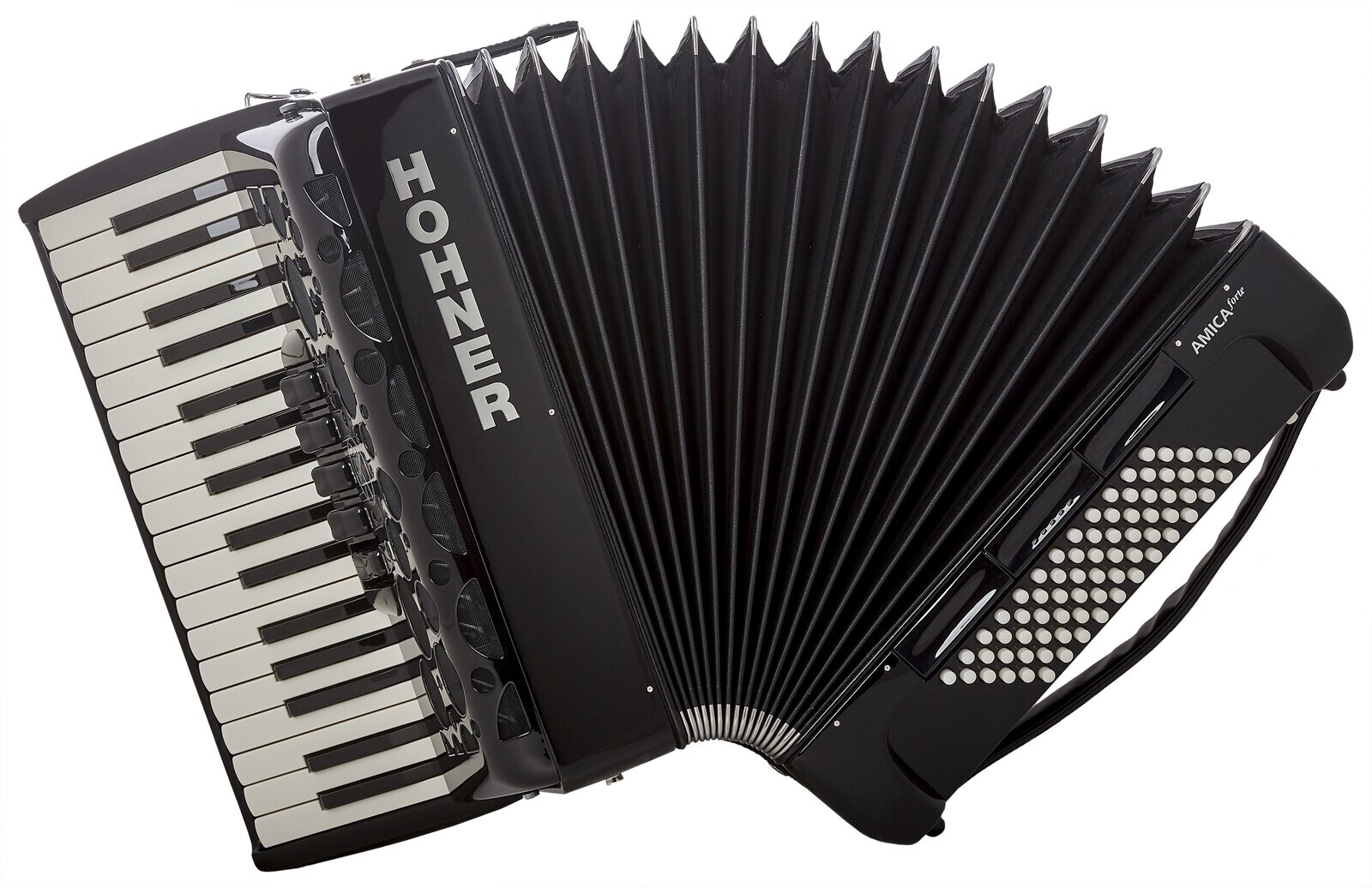 Hohner Amica Forte III 72 Black Silent Key