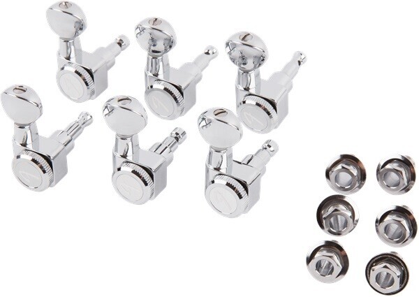 Fender Locking Tuning Machines, Vintage Buttons, Polished Chrome (rozb