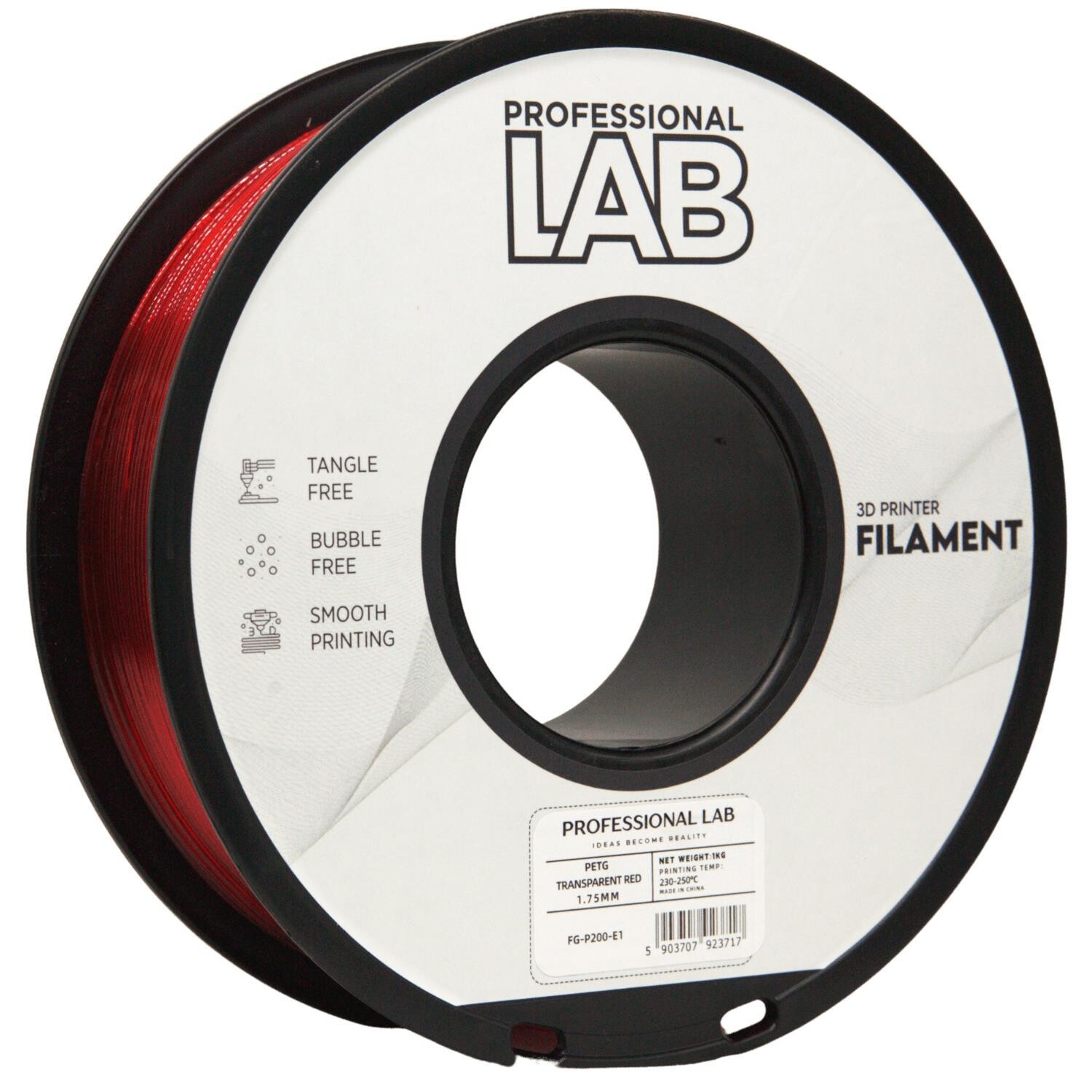 PETG transparent red | Prof. Lab