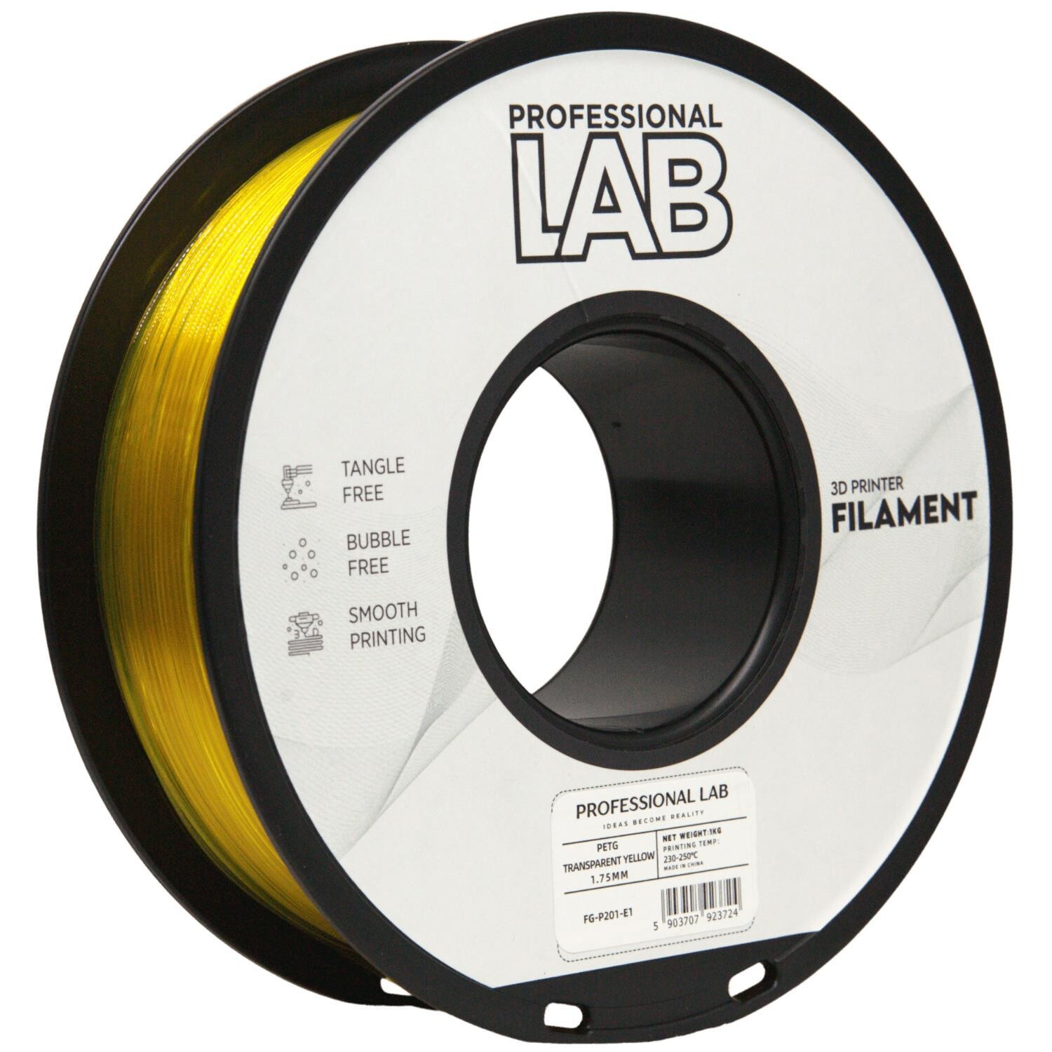 PETG transparent yellow | Prof. Lab