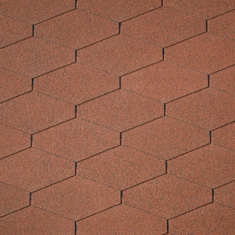 Šindel asfaltový IKO 2.0 DiamantShield Plus 10 Cihlově červená 2,0 m2