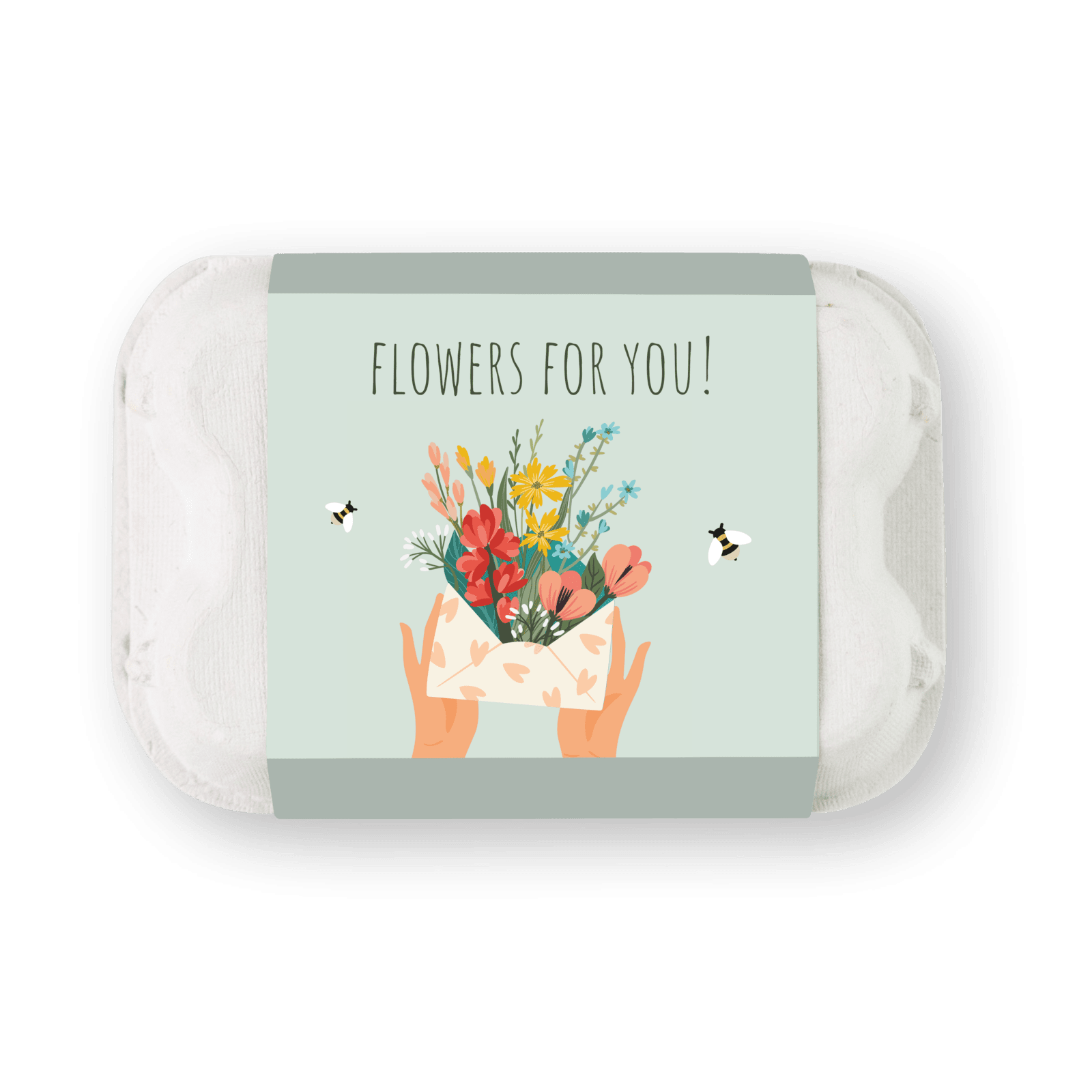 Blossombs Semínkové bomby - Dárkový box na vajíčka - Kytice (6 ks) - originální a praktický dárek