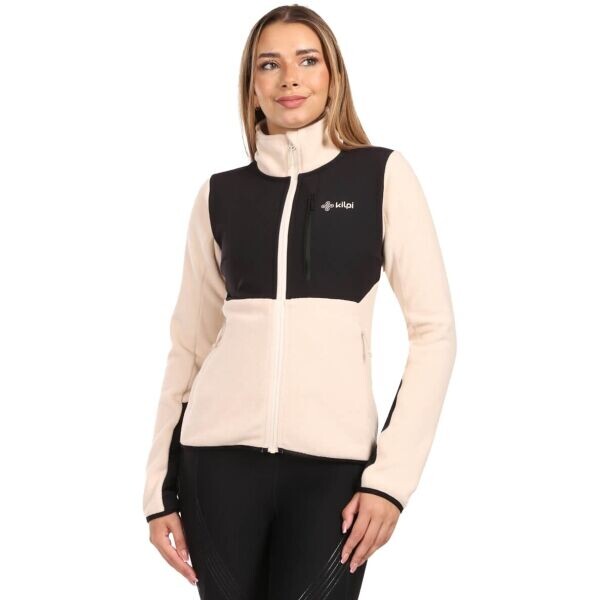 KILPI KAJAANI Dámská fleecová mikina, béžová, velikost