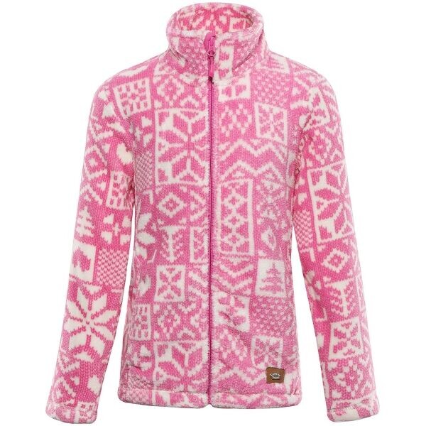 ALPINE PRO EFLINO Dětská fleecová mikina, růžová, velikost 140-146