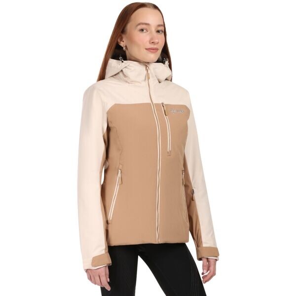 KILPI FLIP Dámská lyžařská bunda, béžová, velikost