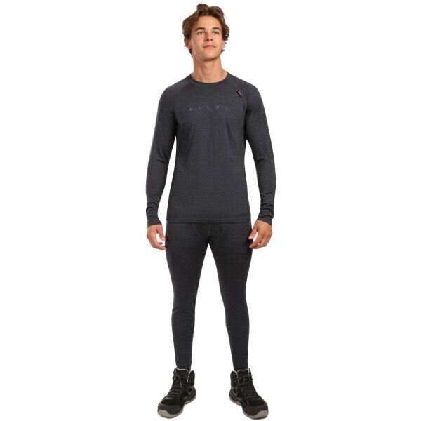 KILPI MAVORA TOP Pánské termo triko z MERINO WOOL, černá, velikost