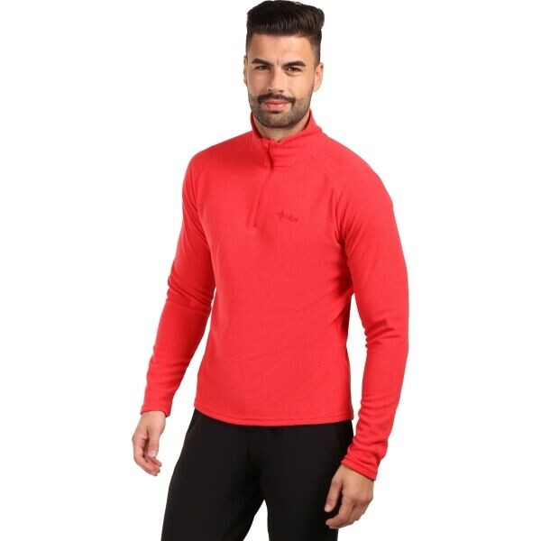 KILPI ALMERI Pánská fleecová mikina, červená, velikost