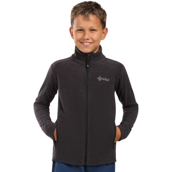 KILPI GLAMER Dětská fleecová mikina, černá, velikost