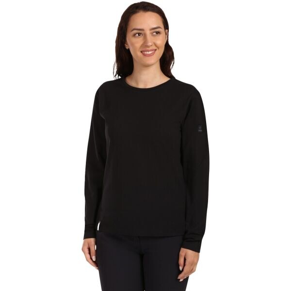 KILPI PROMOX Dámské bavlněné tričko s dlouhým rukávem, černá, velikost