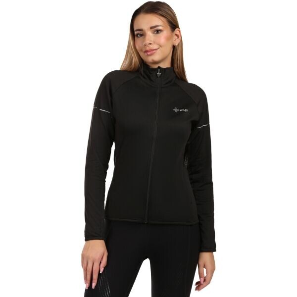 KILPI JUNIE Dámská fleecová mikina, černá, velikost