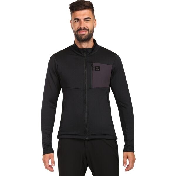 KILPI ERIN Pánská fleecová mikina, černá, velikost