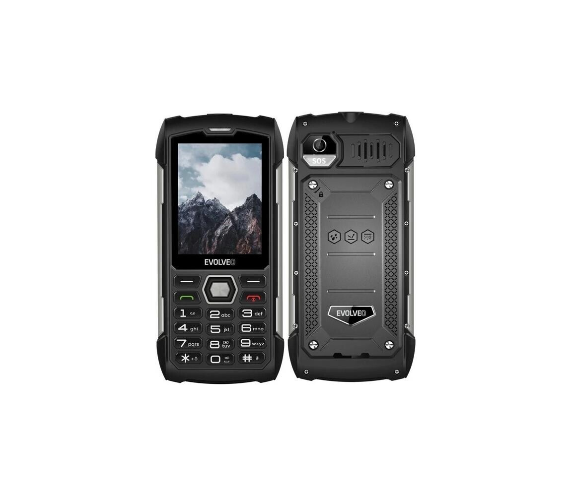 Evolveo - StrongPhone H1, vodotěsný Dual SIM telefon, černo-stříbrný SGP-H1-BS