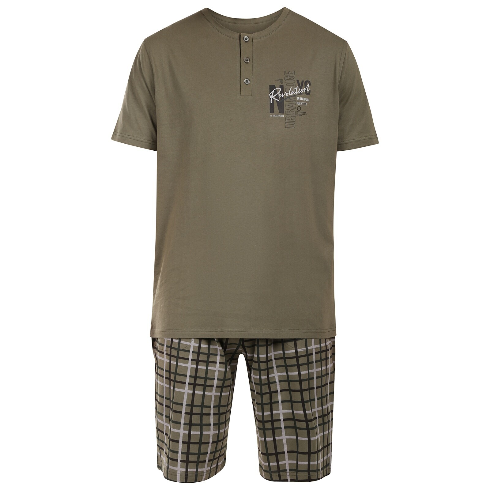 Pánské pyžamo Nedeto vícebarevné (1NAKV5) M