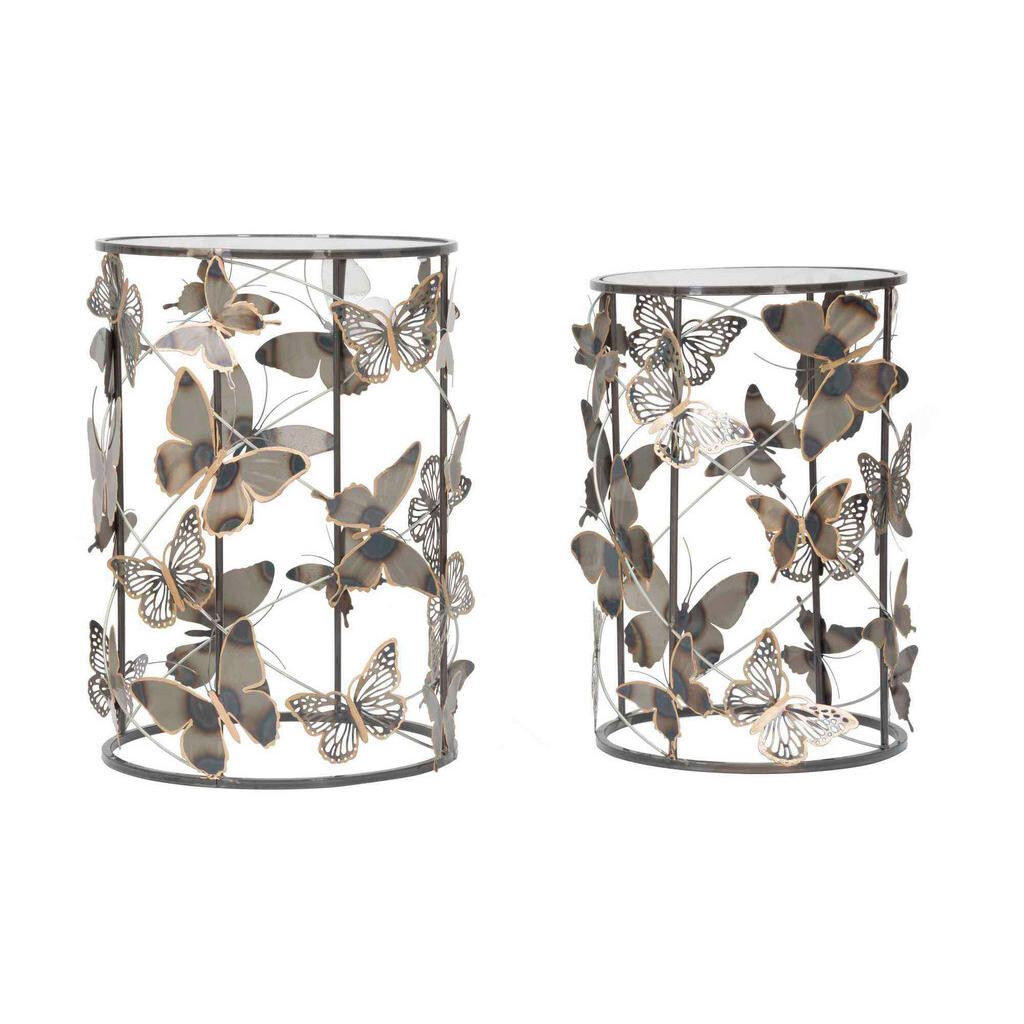 KONFERENČNÍ STOLEK, šedá, barvy zlata, kov, sklo,