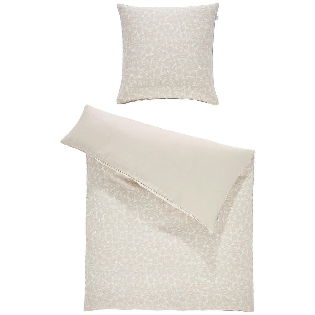 Schöner Wohnen OBOUSTRANNÉ POVLEČENÍ, satén, krémová, béžová, 135/200 cm