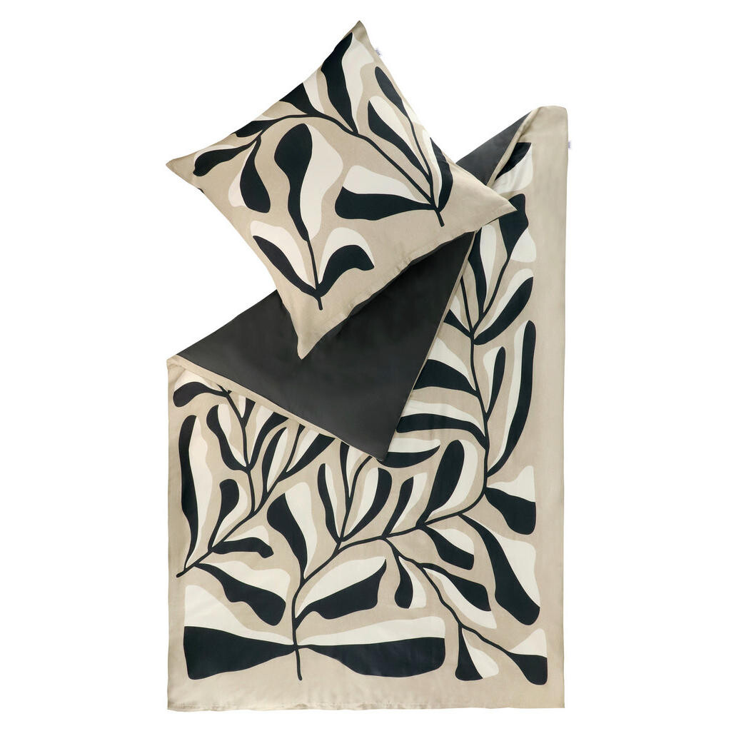 Schöner Wohnen OBOUSTRANNÉ POVLEČENÍ, satén, antracitová, krémová, béžová, 155/220 cm