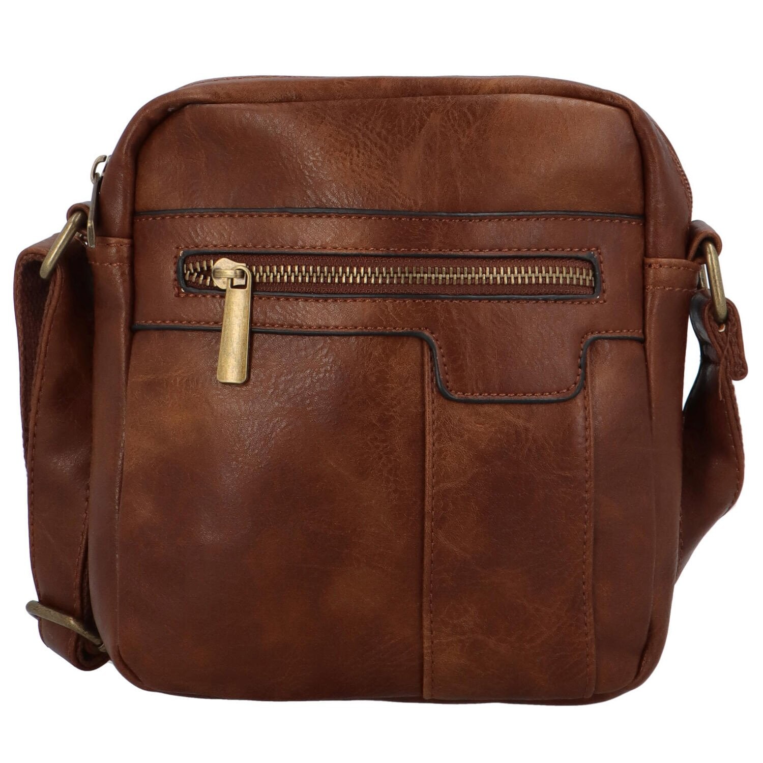 Elegantní pánská crossbody taška tmavě hnědá - Paolo bags Elvis hnědá