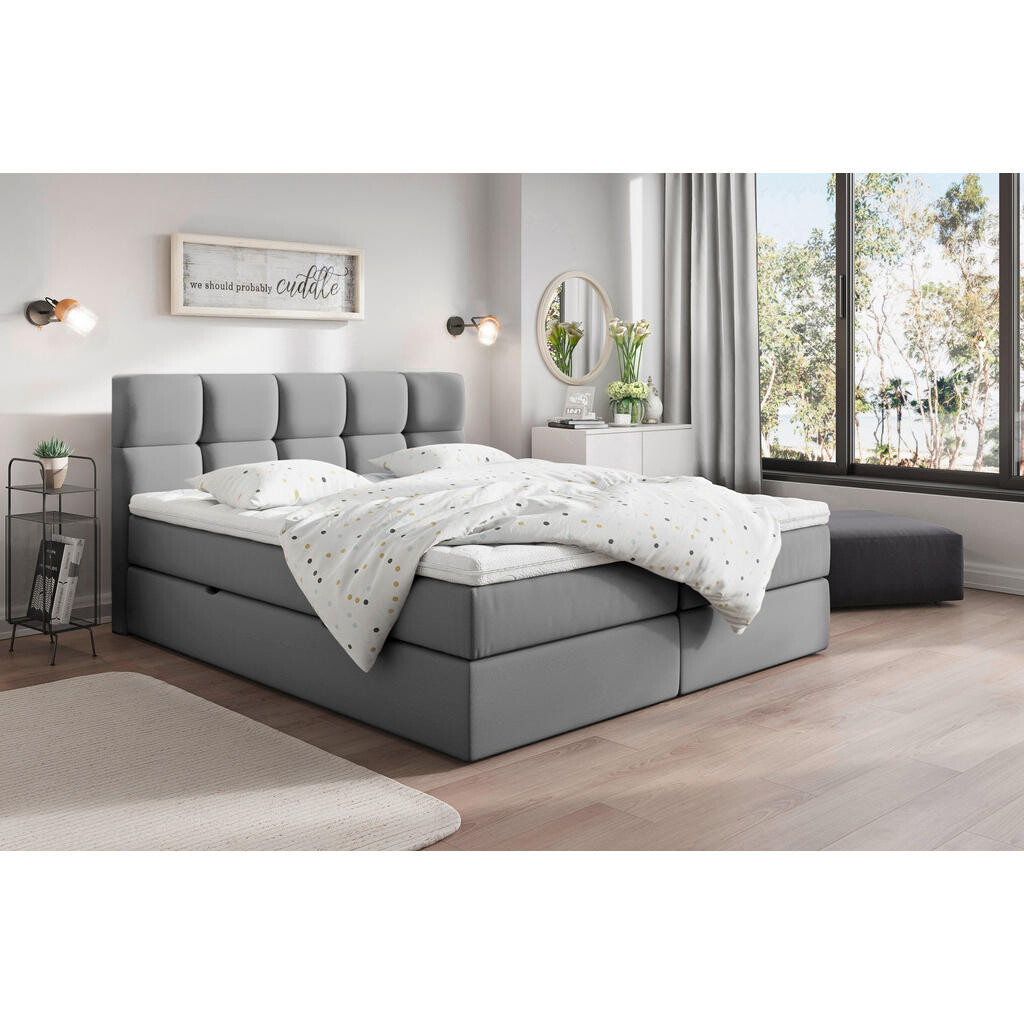 Livetastic AMERICKÁ POSTEL, 180/220 cm, tmavě šedá