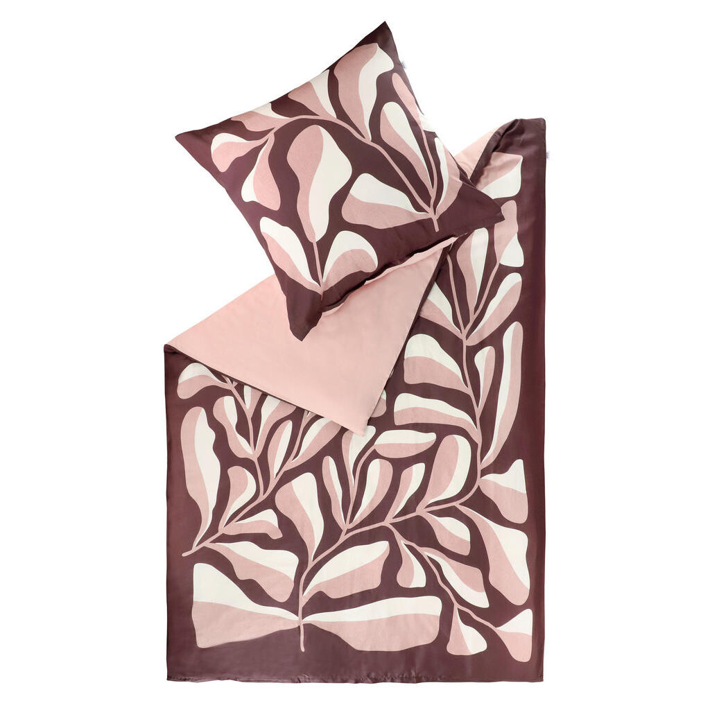Schöner Wohnen OBOUSTRANNÉ POVLEČENÍ, satén, krémová, světle růžová, červenohnědá, 155/220 cm