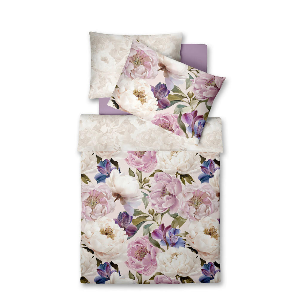 Fleuresse POVLEČENÍ, makosatén, fialová, bílá, magenta, světle fialová, 220/200 cm