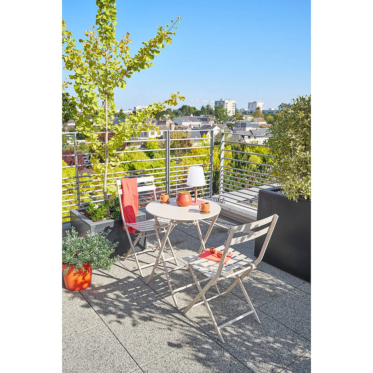 DEOKORK Zahradní kovová sestava SUNNY I. 1+2 (ivory)