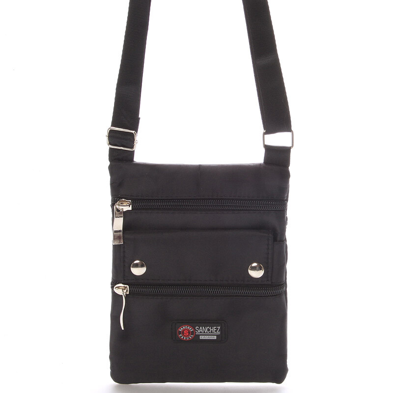 Textilní černá unisex crossbody kapsička - Sanchez F84 černá