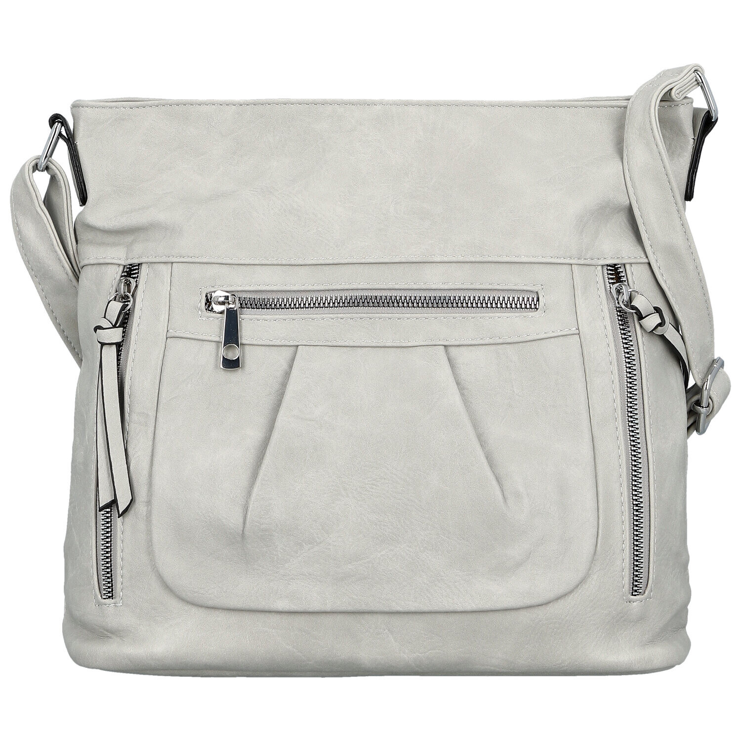 Dámská crossbody kabelka světle šedá - Firenze Angelis šedá