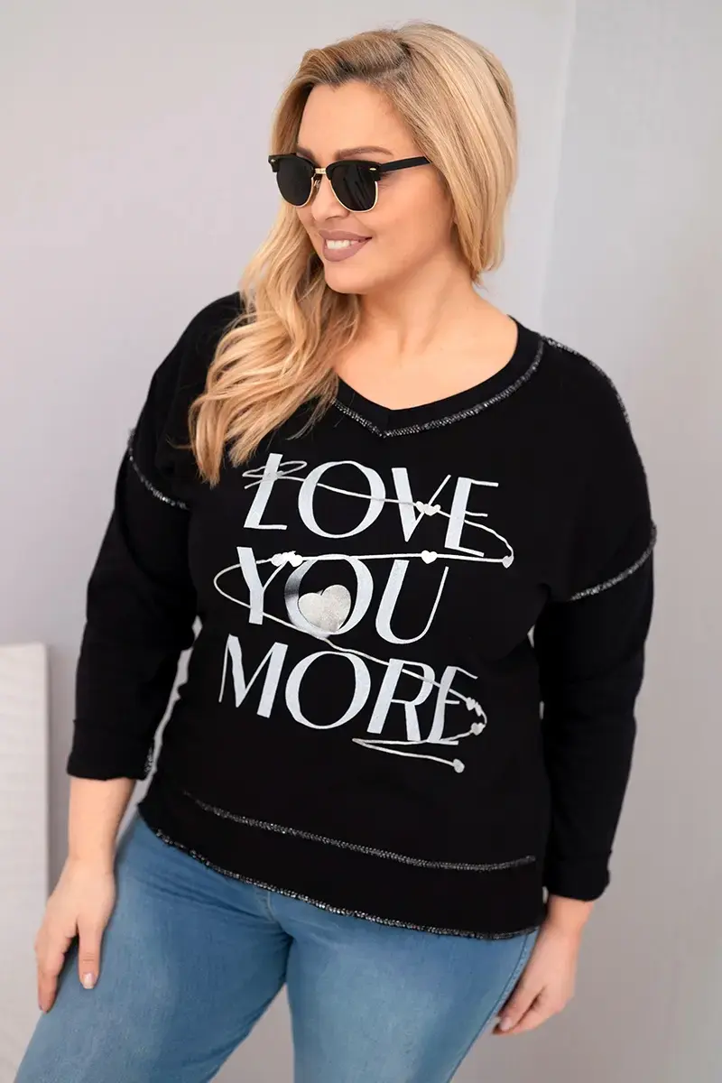 Dámská mikina Plus Size Love You More
