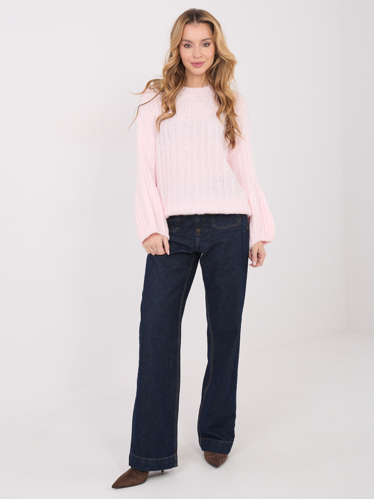 Světle růžový svetr MI-SW-1215.51