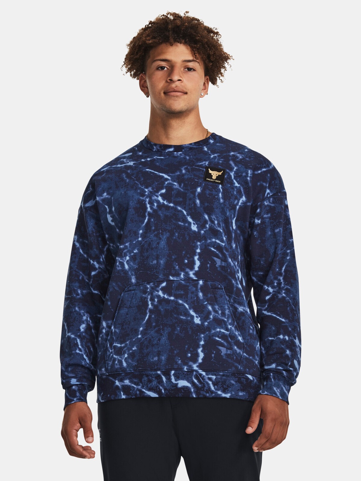 Under Armour Pjt Rock Rival Fleece Crew-BLU Mikina