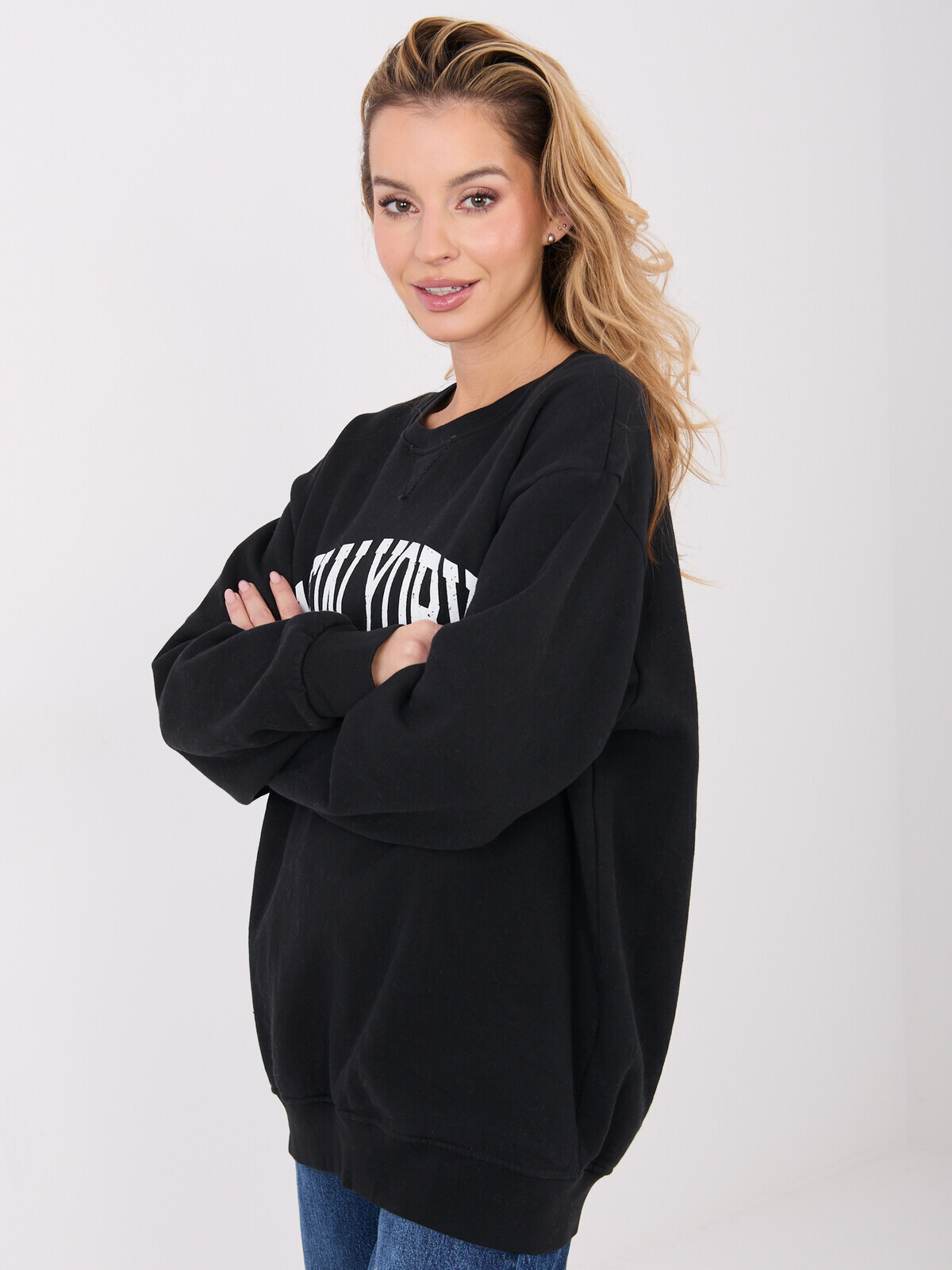 Černá mikina s nápisem New York